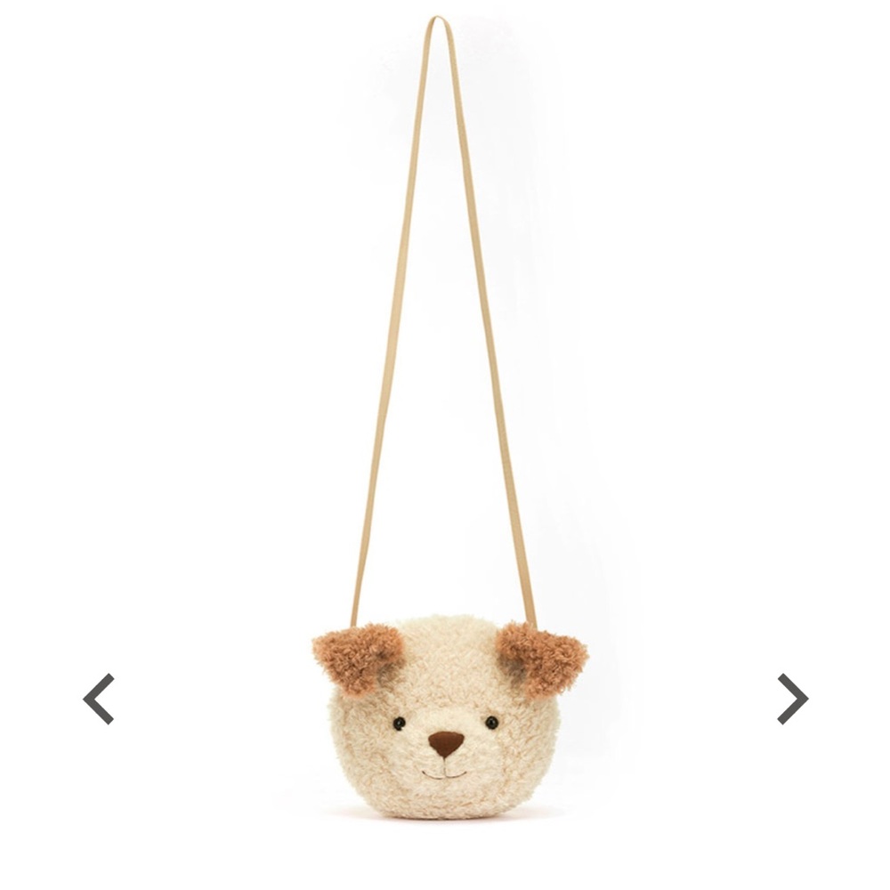Jellycat Cream and Brown Little Puppy Bag